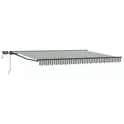 Rucni okvir tende s LED-ima Zelena, Bijela, Antracit 5 x 3 m