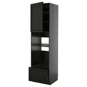 METOD / KNIVSHULT Visoki element za ugradne uredaje, Crnosiva/Lerhyttan crno bajcovano, 60x60x220 cm