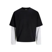 JACK & JONES Majica JCOBIARRITZ  črna / bela