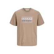 Jack & Jones Junior Majica JCOFusion svetlo bež/rjava/brokat