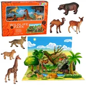 slomart LEAN TOYS ZBIRKA DIVJIH ŽIVALI - Lisica, Žirafa, Hipop., 3D Park