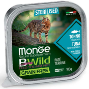 MONGE Pašteta za sterilisane macke sa ukusom tune i povrca Bwild grain gree 100g