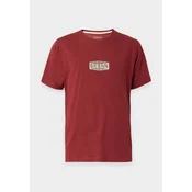 GUESS JEANS Majica mokka/rdeča/bela