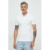 Polo majica Calvin Klein Jeans za muškarce, boja: bijela, bez uzorka