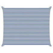 Vidaxl Sončno platno Modra in bela 5 x 4 m 100% poliester Oxford