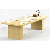 Casa Padrino luxury dining table with bioethanol fireplace 300 x 115 x H. 75 cm - Different Colors - Dining room table - Garden table - Dining room furniture - Garden furniture - Luxury furniture