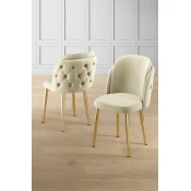 HANAH HOME Set stolica (4 komada) Axle Cream Gold