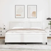 vidaXL vidaXL Okvir postelje z vzmetnico Bela 180 x 200 cm Umetna koža, (5000022990)