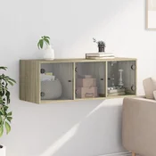 Zidni ormaric sa staklenim vratima boja hrasta 102 x 37 x 35 cm