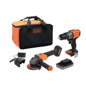 Black+Decker Kombo sada príklepová aku vrtacka 18V a bruska BCK24E1SB