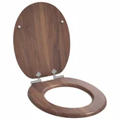vidaXL Pokrivalo za stranišče Rjava 44 x 38 cm MDF plošča