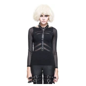 Ženska majica z dolgimi rokavi DEVIL FASHION - TT056