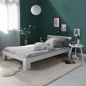 Homestyle4U Enoposteljna postelja, 94,5x204,5x66,7 cm, bela