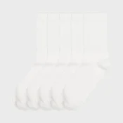Cropp - Komplet 5 parov nogavic BASIC - bela