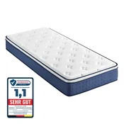 Songmics Vzmetnica žepkasta vzmet gel spominska pena 90x200x25 cm modra