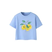 NAME IT Majica NMFKADIE nebeško modra / limonino-rumena / temno zelena