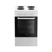 Beko Elektricni šporet FSS56000W, 4 Grejne zone, Konvencionalna rerna, Beli
