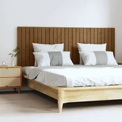 Greatstore Stensko posteljno vzglavje medeno rjavo 166x3x60 cm borovina