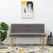Greatstore Klop 140 cm sivo blago