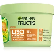 Garnier Fructis Lisci Cheratina hranilna maska za lase za sijaj 370 ml
