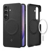 Samsung S26 SPIGEN AIR SKIN ARAMID MAGSAFE plastično kućište za telefon, ultratanki, uzorak karbona, CRNI