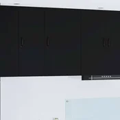vidaXL Stenska kuhinjska omarica Črna 50 x 31 x 80 cm Konstruiran les