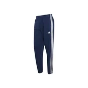 ADIDAS SPORTSWEAR Športne hlače Essentials 3-Stripes Fleece Tapered Cuffed temno modra / bela