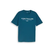 TOM TAILOR Majica  temno modra / bela