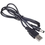 Akyga Akyga USB polnilni kabel  DC vtič 5\,5 mm 0.80 m črna  AK-DC-04, (20421529)