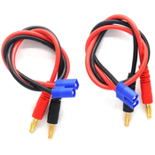 2 kosa EC3 polnilnega kabla Banana Plug 4,0 mm | EC3 priključek, modro rdeče črn