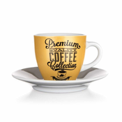 Banquet Skodelica in krožnik PREMIUM COFFEE 90 ml, komplet 8 kosov