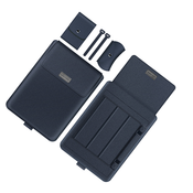 INF Torbica za prenosnik, zaščitna torbica iz PU usnja NavyBlue 13-14 palcev, (21751801)