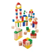 Drevené kocky Wooden Blocks Coloured Eichhorn farebné 75 kusov veľkosť 25 mm od 12 mes EH21254