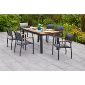 Gardenson VRTNA GARNITURA ASTROS aluminij barve grafita, naravne barve