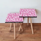 Hanah Home Set klub stocica 2Shp378, 2 komada, Rozi