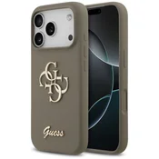 Guess SILIKONSKI OVITEK GUESS VELIKI 4G Z NAPISI ZA IPHONE 17 PRO, ZAŠČITA IN UNIKATEN