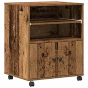 Vidaxl Stojalo za tiskalnik Star les 60 x 48 x 74 cm Konstruiran les