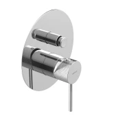 ULTRASAN Enoročna skrita mešalna baterija za prho, 2 izhoda, krom - Chrome - Sapho - ULTRASAN - 72 - Medeninasti - Vzvod - Krožni - Tlak - 180 - 180 - 14