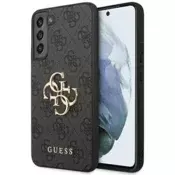 GUESS GUHCS23S4GMGGR silikonski ovitek za Samsung Galaxy S23 5G - črn z zlatim logom