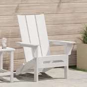 Sklopiva Adirondack stolica Bijelo 80,5 x 74,5 x 92 cm HDPE