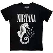 Nirvana Seahorse & Logo Mono Carbon Black L Majica