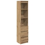 Vidaxl Visoka omara artisian hrast 37,5x35x180 cm inženirski les