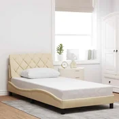 vidaXL vidaXL Posteljni okvir brez vzmetnice krem 100x200 cm blago, (21791248)