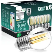 6x LED žarnica E27 krogla P45 2,2 W 470 lm = 40 W 4000 K nevtralna 360° žarnica z žarilno nitko razreda A