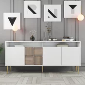 Wallity Komoda Milan 180x77x35cm Belo-Zlatna
