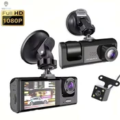 KJB Avtomobilska kamera 1080P s tremi objektivi in IR nočnim pogledom