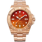 Paul Rich PR-46711 Mens Watch Crystal Bay Sunset Beach Rose Gold Orange 40mm 5ATM