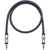 Oehlbach Klinken avdio priključni kabel [1x klinken vtič 3.5 mm - 1x klinken vtič 3.5 mm] 5 m črne barve, pozlačeni vtični kontakti