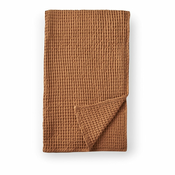 Rjava bombažna odeja 150x200 cm Jaipur Chunky Waffle – Pineapple Elephant