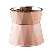 INF Dvignjena nerjaveča posoda za hišne ljubljenčke s snemljivim stojalom Pink, (5000302108)
